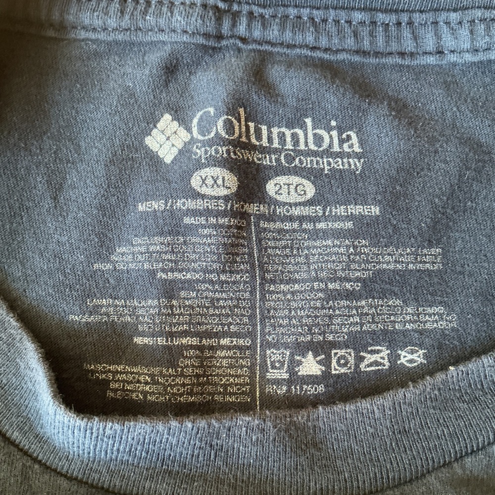 Columbia PFG Florida T-Shirt Mens XXL Navy Blue Excellent Sunshine State Graphic - Picture 3 of 6